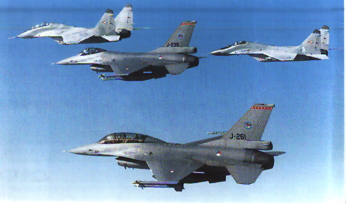 Dutch F-16's with Hungarian MiG-29's